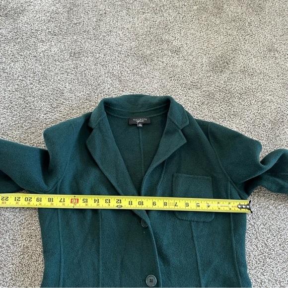 Talbots Wool Blend Green Blazer Jacket Size 10 - Picture 11 of 11